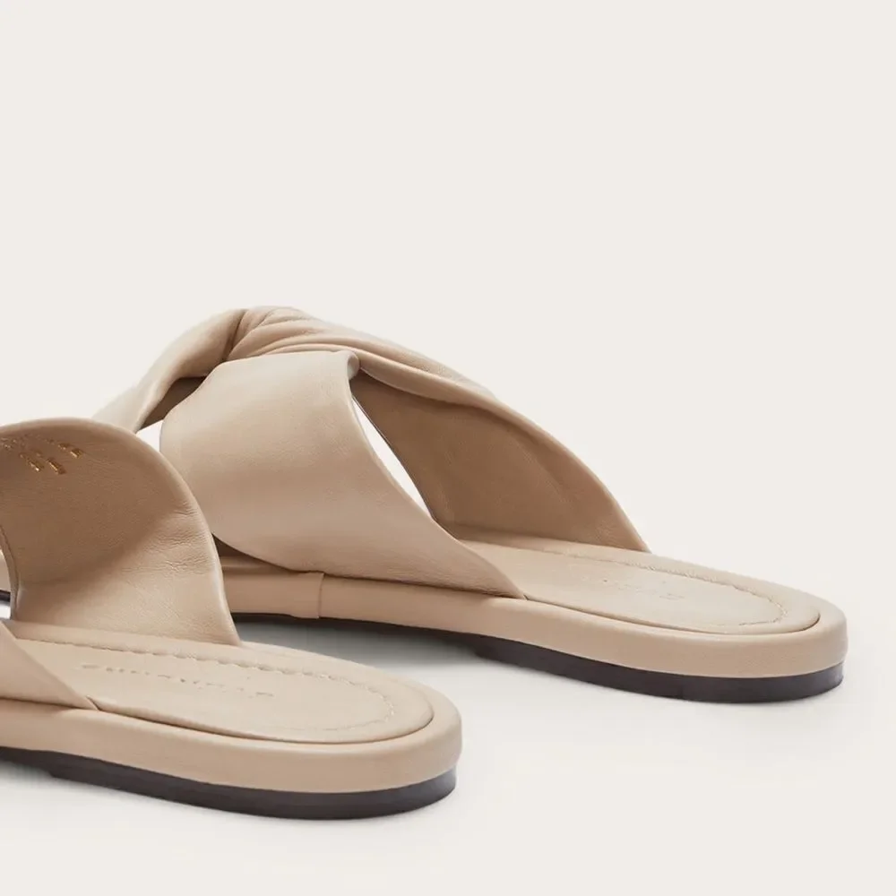 EVERLANE The Day Twist Sandal in warm khaki